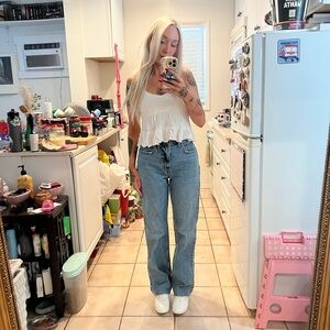 Abercrombie curve love loose high rise jeans